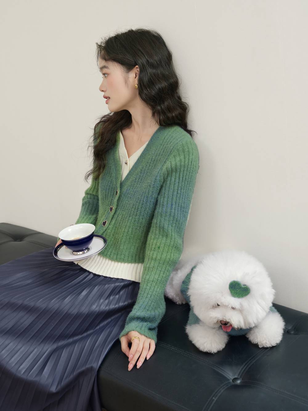 Gradient Cardigan Sweater