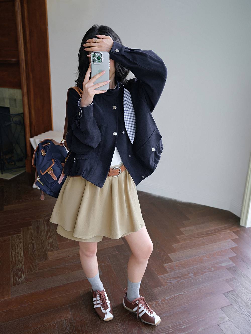 Plaid Spliced Jacket