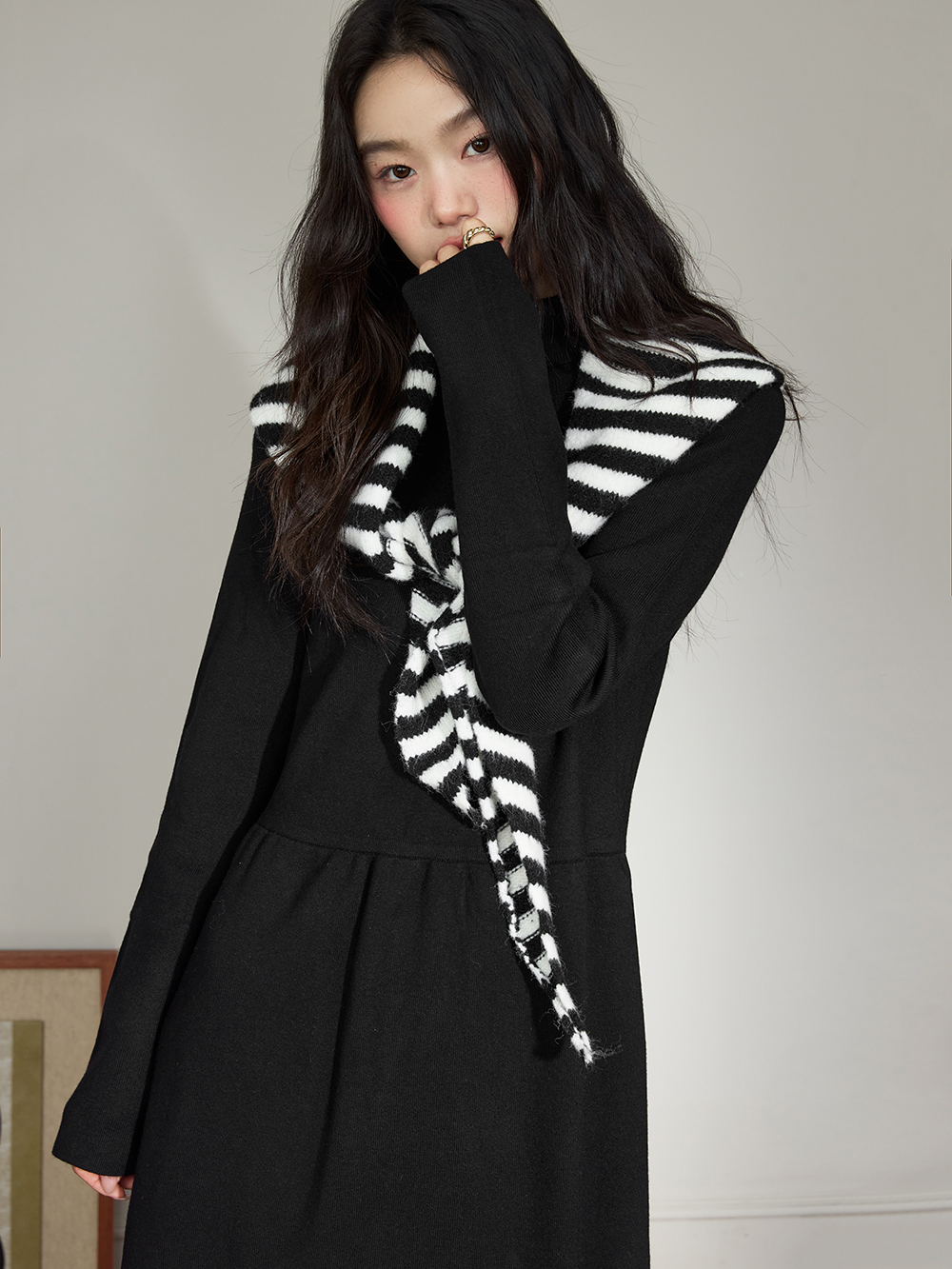 Turtleneck Knit Dress