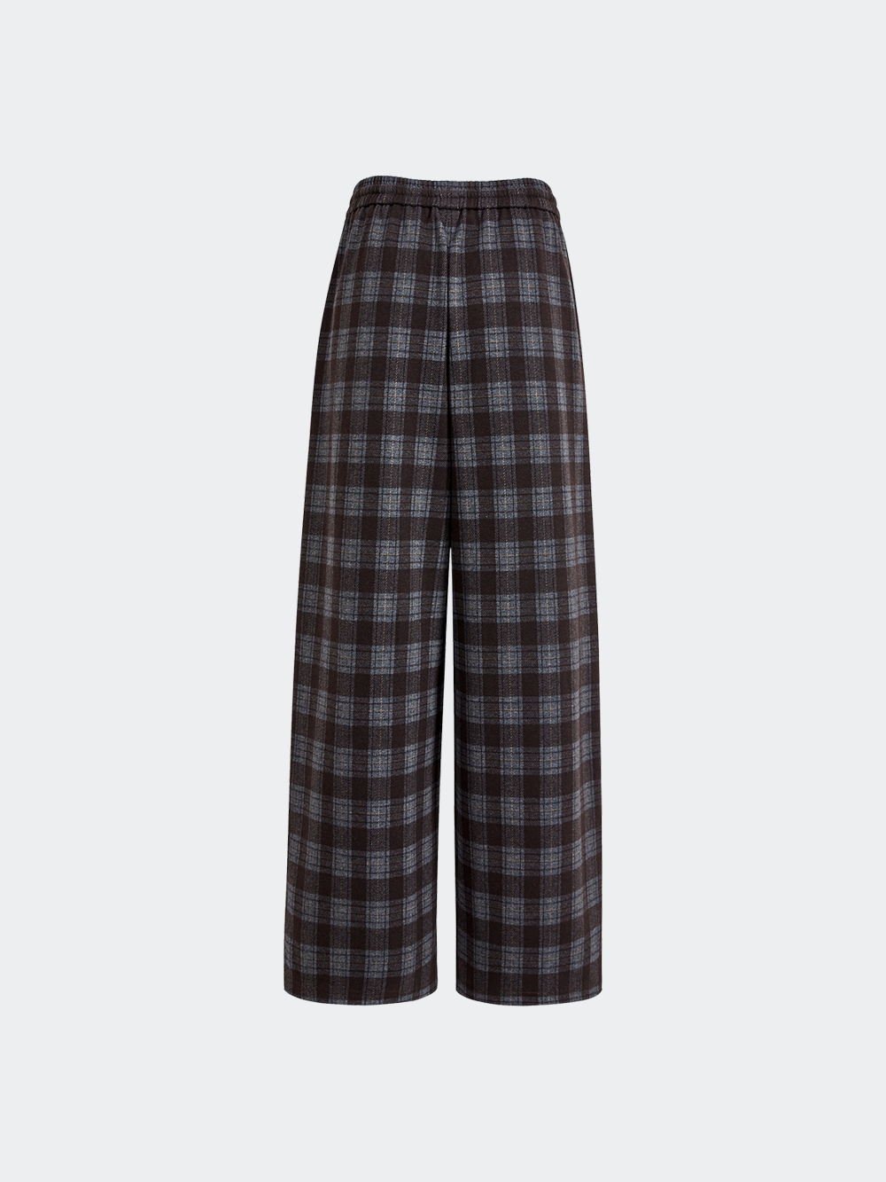 Plaid Elastic Waist Pants