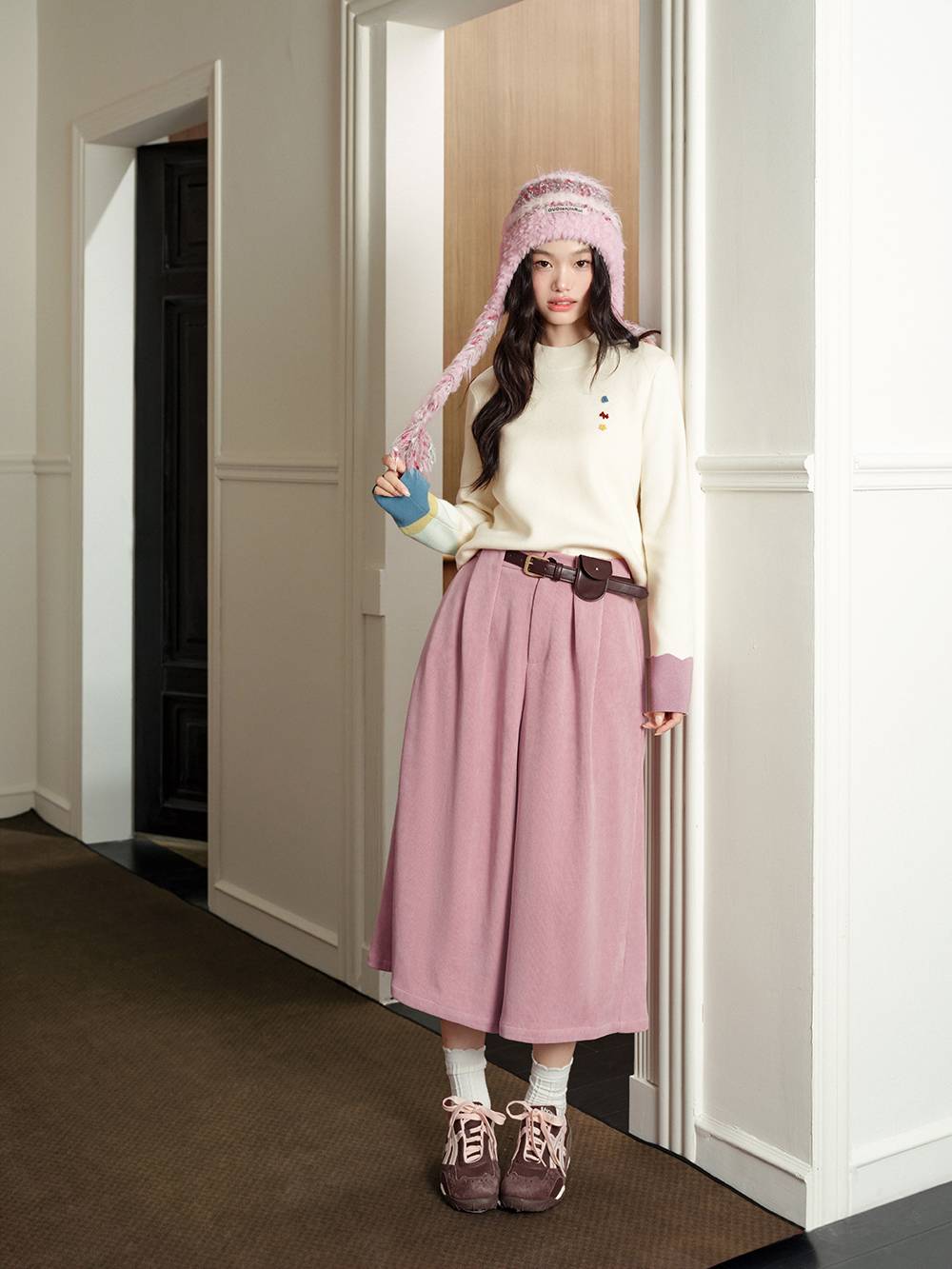 Cropped Wide Leg Pants