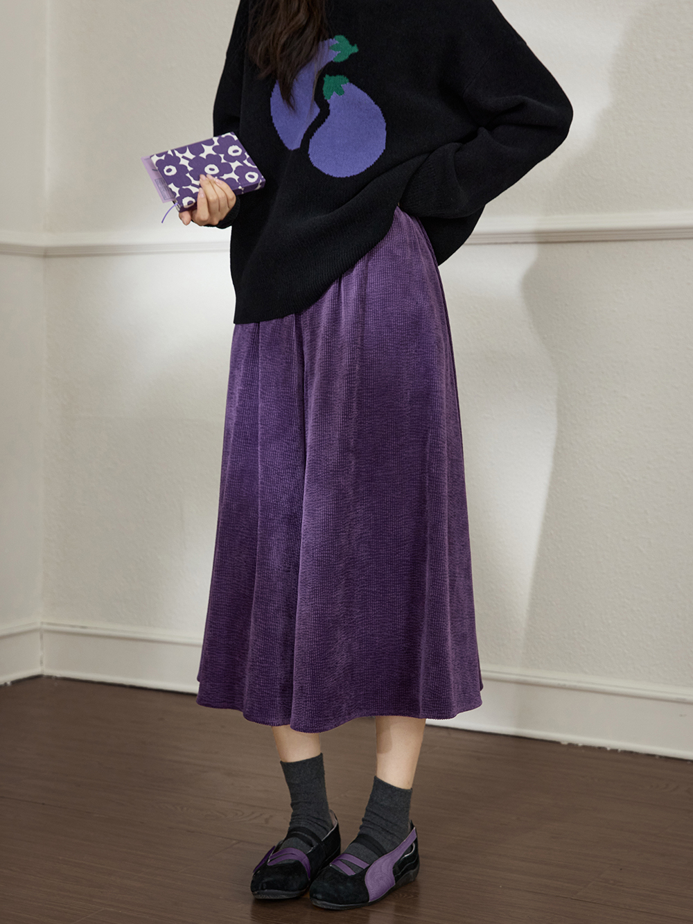 Corduroy Wide-Leg Pants