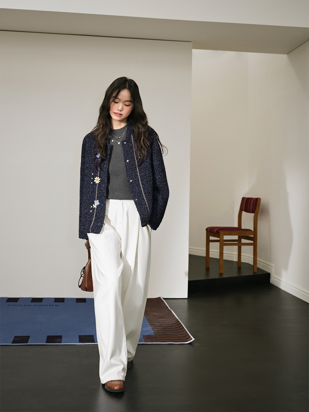 Textured Embroidered Jacket