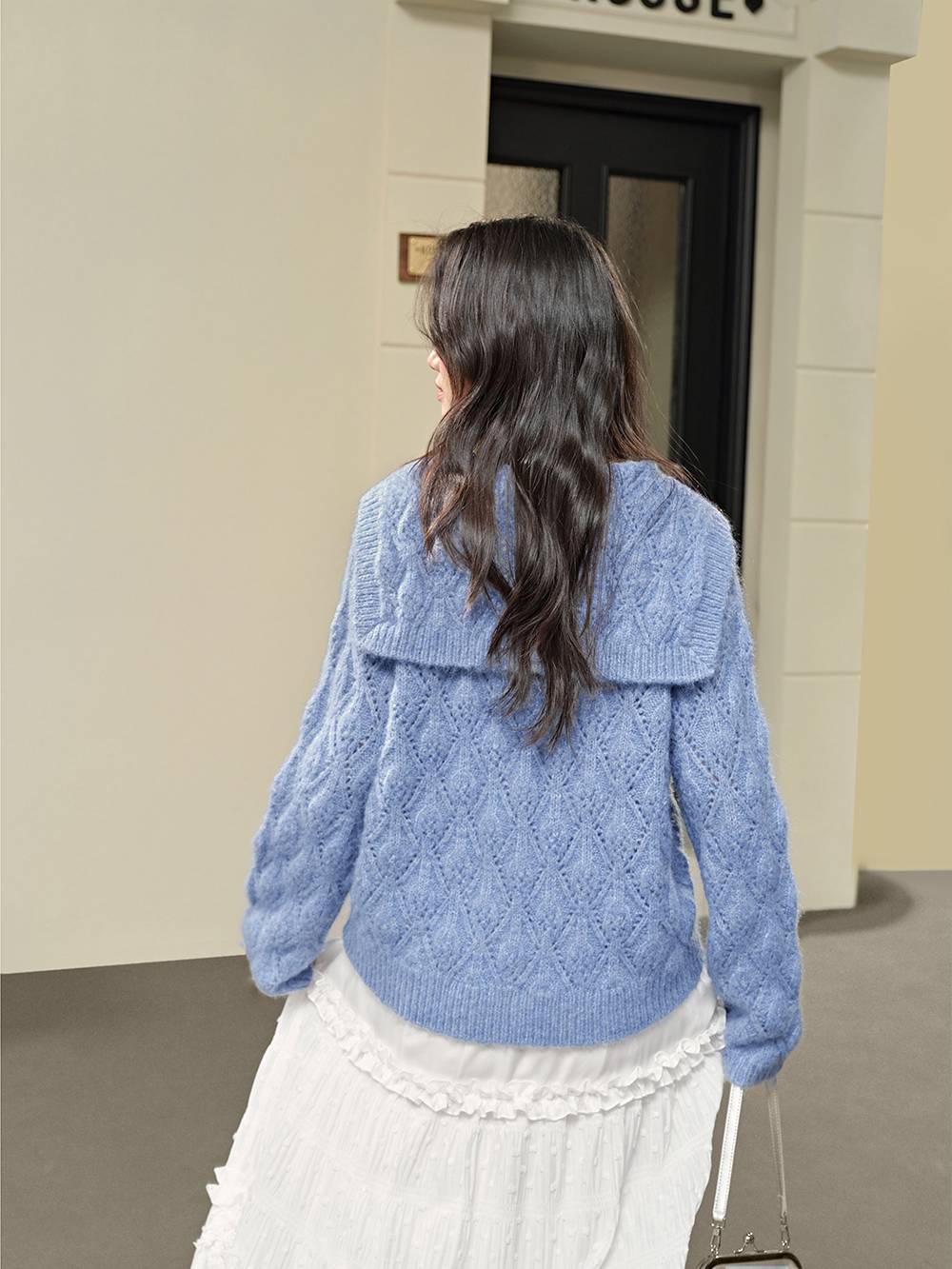 Sailor Collar Cardigan Sweater