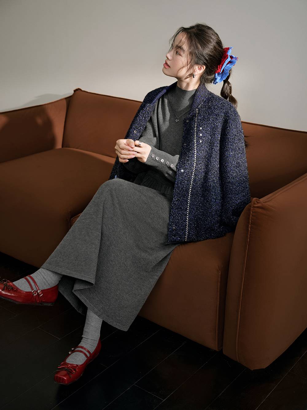 Mock Neck Knit Dress