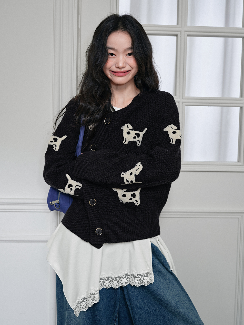 Puppy Cardigan Sweater