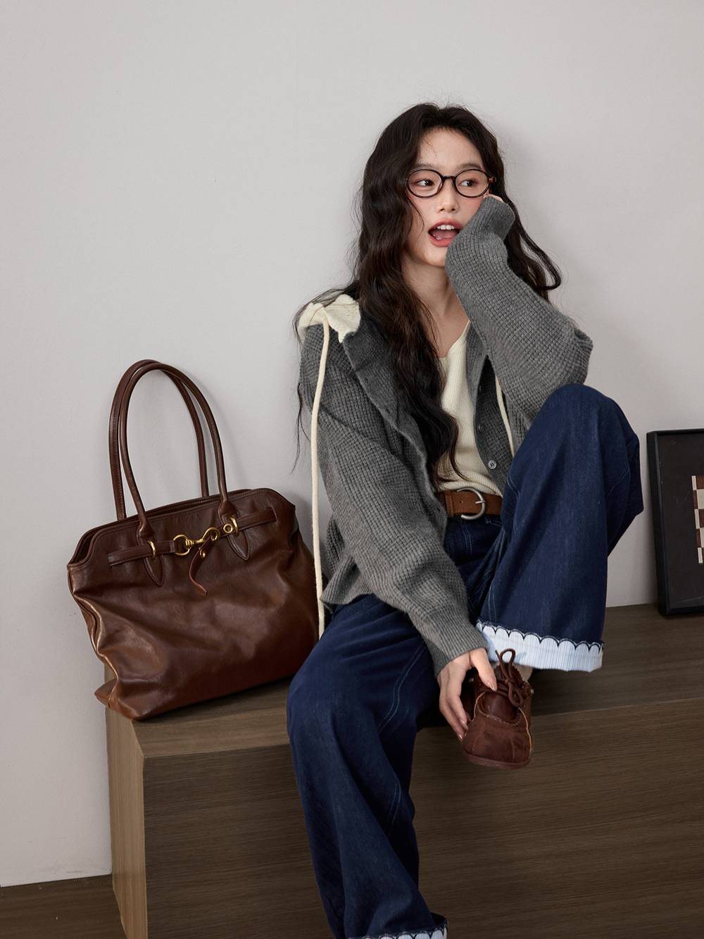 Hooded Cardigan Sweater