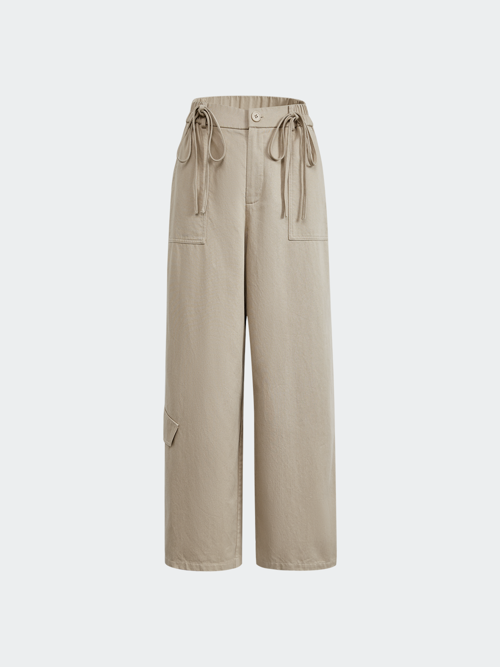 Ribbon Tie Straight Leg Pants