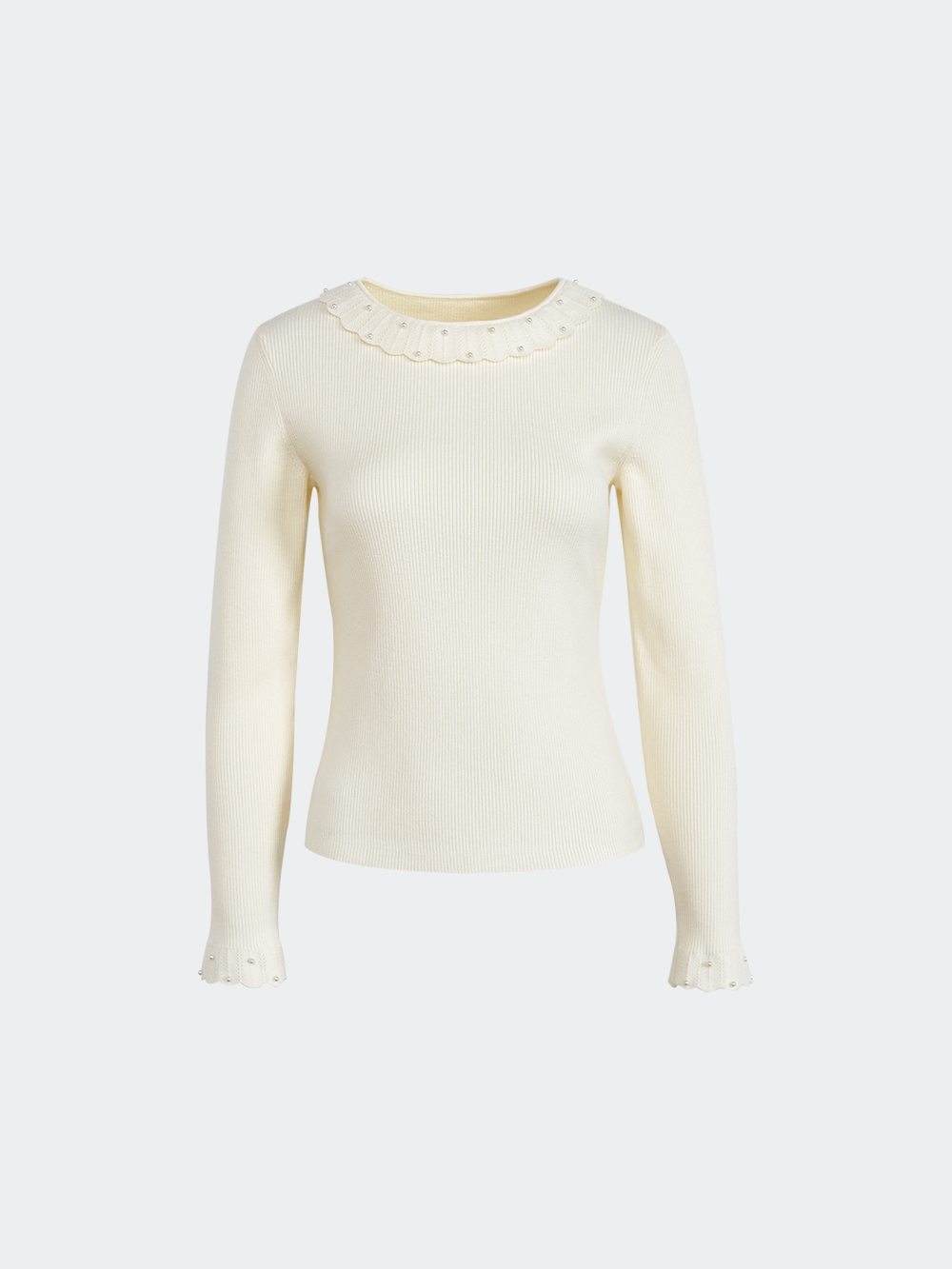 Pearl Embellished Knit Top